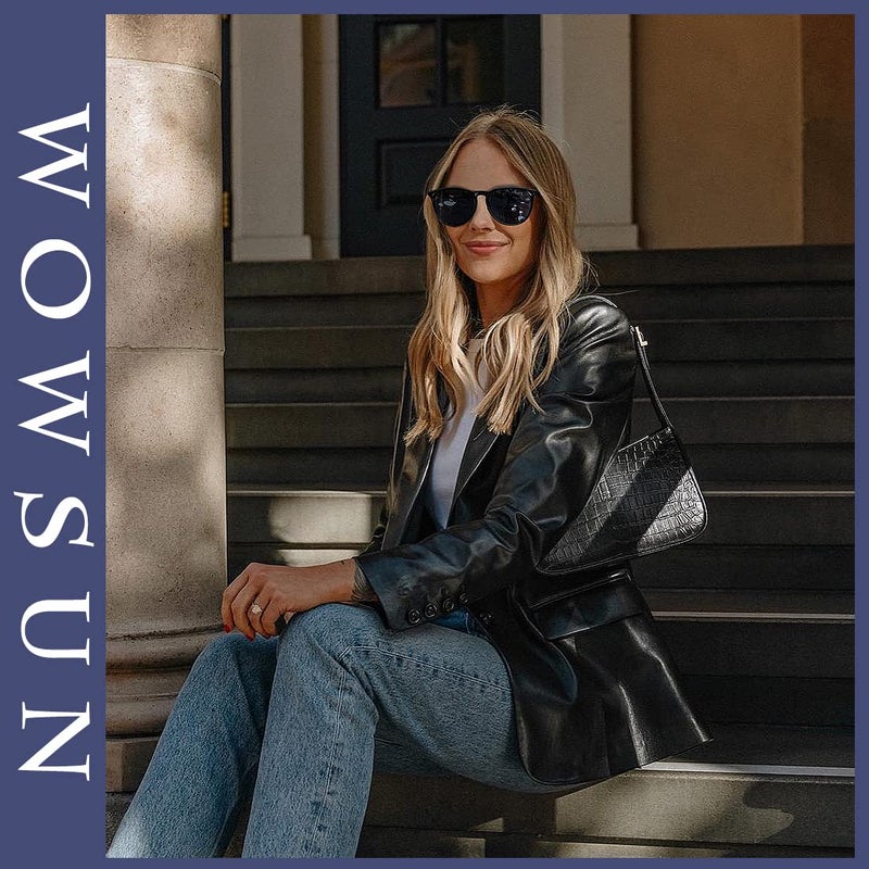WOWSUN Polarized Sunglasses for Women Vintage Retro Round Mirrored Lens - Image 3